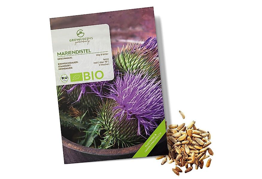 Growgreens Kräutersamen BIO Mariendistel Samen - Heilkräuter Saatgut aus bi günstig online kaufen