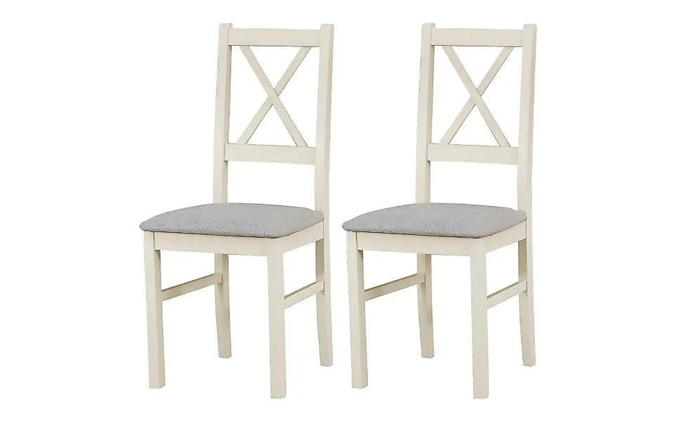 Esszimmerstuhl 2er-Set   ¦ creme ¦ Maße (cm): B: 43 H: 94 Stühle > Küchenst günstig online kaufen