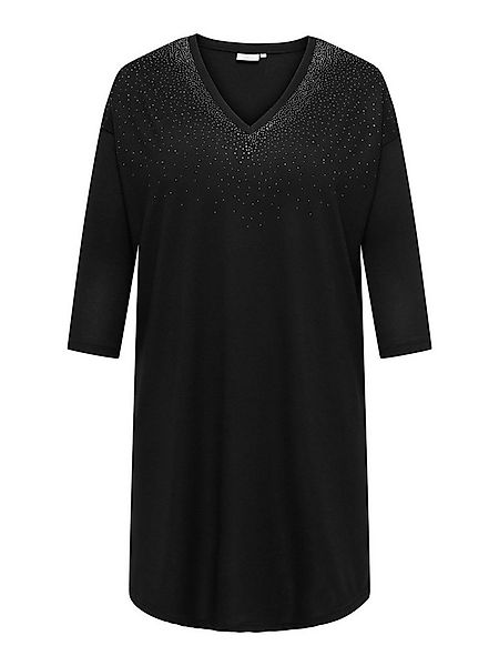 ONLY CARMAKOMA Jerseykleid CARALBA 3/4 SL V-NECK ABK DRESS JRS Sommerkleid günstig online kaufen