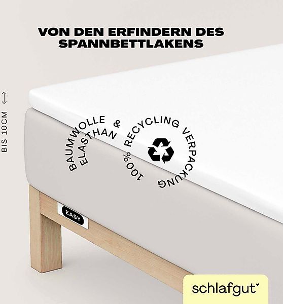 Schlafgut Spannbettlaken »EASY Jersey Elasthan Topper« MADE IN GREEN by OEK günstig online kaufen
