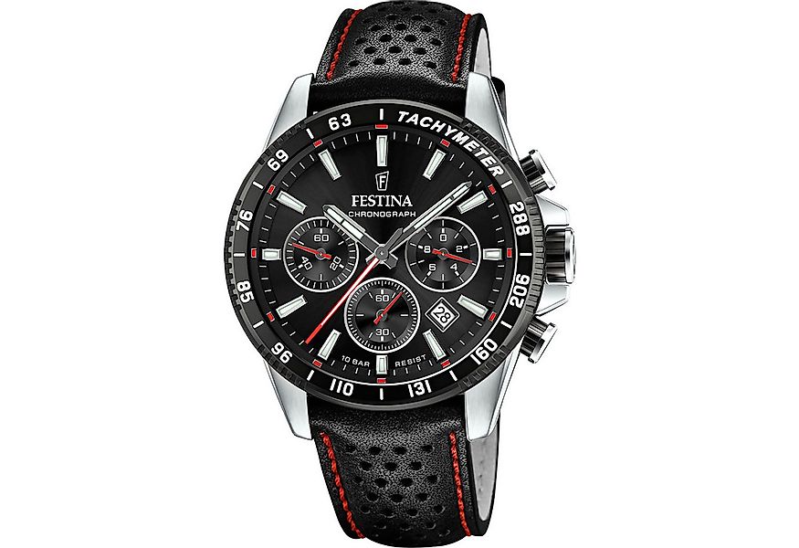 Festina Chronograph Herren F20561/4 – Elegante Quarzuhr mit schwarzem Ziffe günstig online kaufen