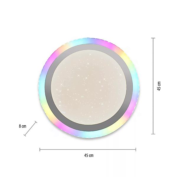 LED-Deckenleuchte Cyba Sterne CCT RGB-Sidelight günstig online kaufen