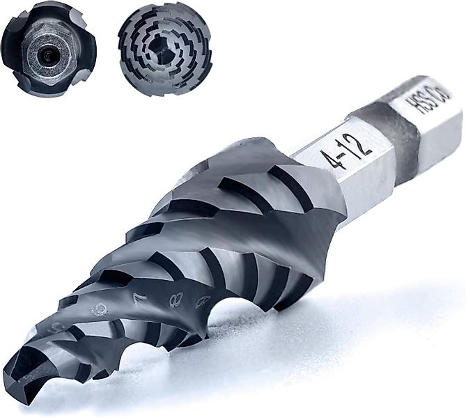 Toolant Metallbohrer Toolant HSS Stufenbohrer 4-12mm, Spiralnut, für Metall günstig online kaufen