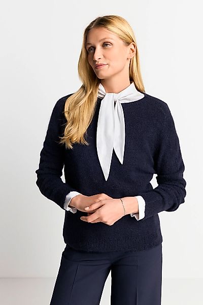 RICHROYAL Rundhalspullover in flauschiger Qualität günstig online kaufen