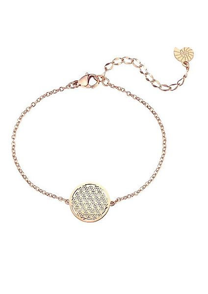 Hey Happiness Armband Edelstahl Blume des Lebens Damen 18K Gold Roségold, A günstig online kaufen