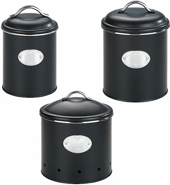 WENKO Vorratsdose »Modell Nero«, (Set, 3 tlg.), Aufbewahrungsdosen für Vorr günstig online kaufen