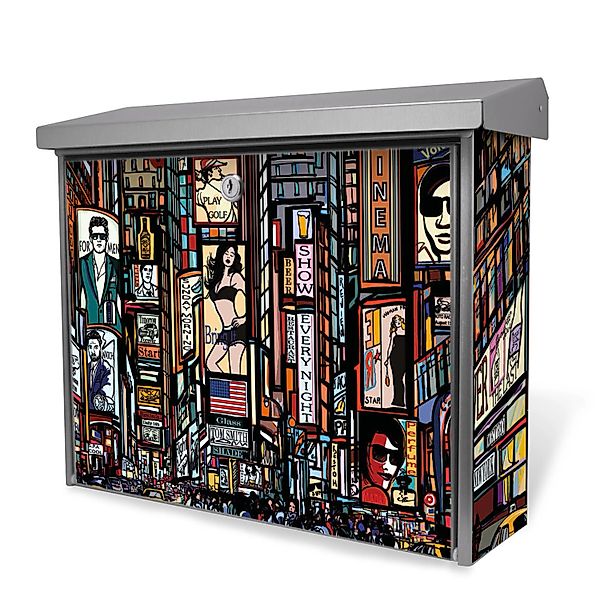Banjado Briefkasten Edelstahl 38.5x31.5x12cm Ohne Zeitungsfach Inkl. Montag günstig online kaufen