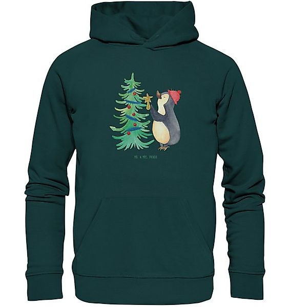Mr. & Mrs. Panda Hoodie Pinguin Weihnachtsbaum Größe XL - Mid Heather Green günstig online kaufen