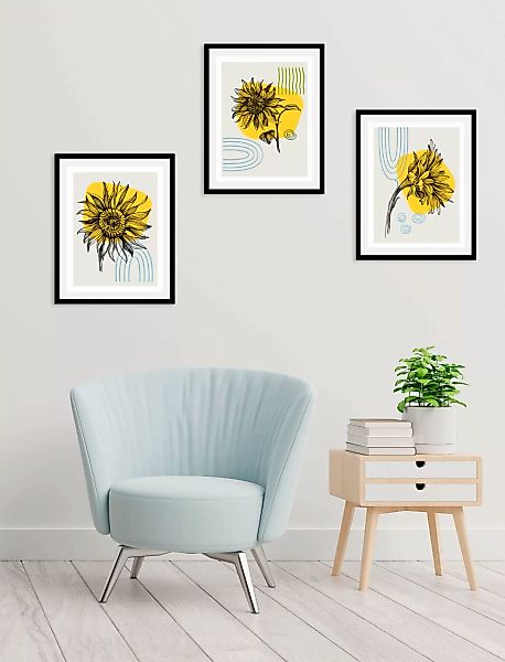 queence Bild "Set Sunflower", (1 St.), gerahmt günstig online kaufen