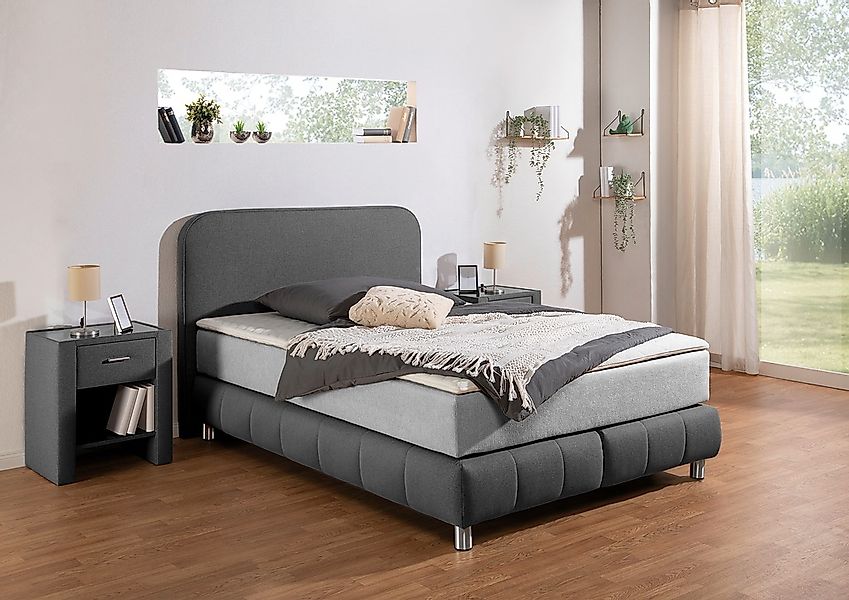 Home affaire Boxspringbett "Cesson, in verschiedenen Breiten" inkl. Topper, günstig online kaufen