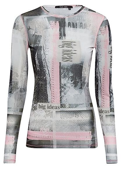 MARC AUREL Langarmshirt mit Newspaper Print günstig online kaufen