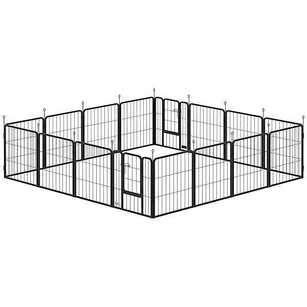 PawHut Hundepark, modulares und faltbares 16-Paneel-Hundegehege, tragbarer günstig online kaufen