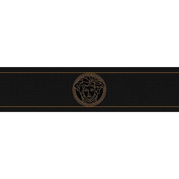 Bricoflor Barock Tapeten Bordüre in Schwarz und Gold Elegante Tapetenborte günstig online kaufen