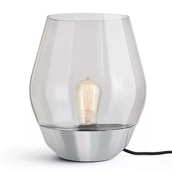 New Works Bowl Tischlampe Stahl/Rauchglas günstig online kaufen