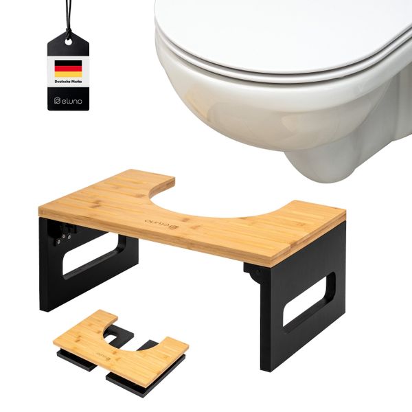 eluno Fußhocker Toilettenhocker, aus Bambus, platzsparend günstig online kaufen