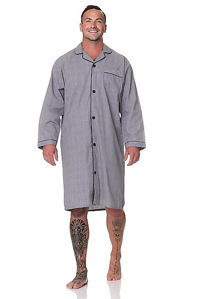 Normann Pyjama Normann Herren langarm Nachthemd gewebt - auch in Übergröße günstig online kaufen