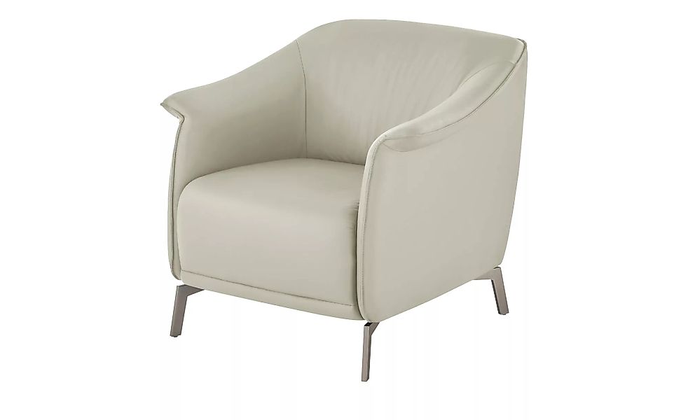 Ledersessel - grau - 80 cm - 77 cm - 83 cm - Polstermöbel > Sessel > Leders günstig online kaufen