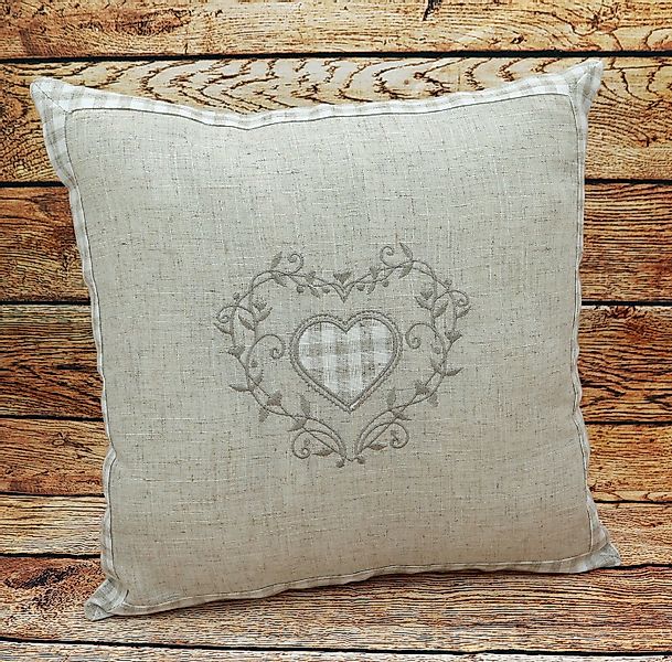 heimtexland Tischdecke Landhaus Tischdeko Serie Karo Leinen bestickt (Stück günstig online kaufen