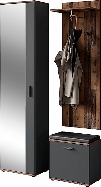 byLIVING Garderoben-Set "Jakob" 3 Stk. tlg. günstig online kaufen