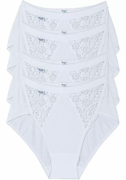 sloggi Midislip "Chic", (4er Pack), elastische Spitzeneinsätze, weiche Näht günstig online kaufen