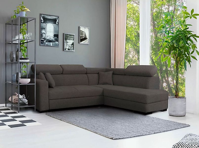 Home affaire Ecksofa "Tulio L-Form", wahlweise mit Bettfunktion und Bettkas günstig online kaufen