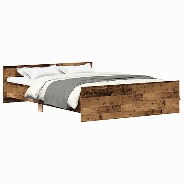 vidaXL Bett Bettgestell ohne Matratze Altholz-Optik 140x190cm Holzwerkstoff günstig online kaufen