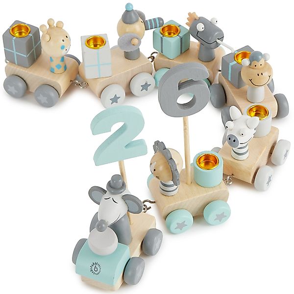BIECO Kerzenhalter Bieco Holz Geburtstagszug Scandi günstig online kaufen