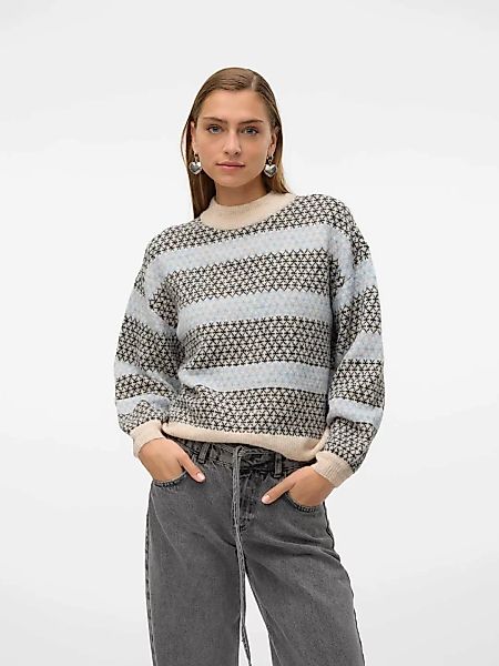 Vero Moda Strickpullover VMTRIXIE LS HIGHNECK PULLOVER GA BOO mit Strickmus günstig online kaufen