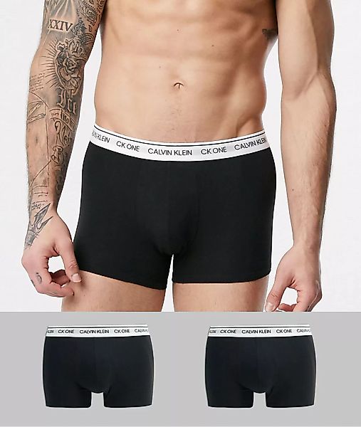 Calvin Klein – CK One – Schwarze Unterhosen im 2er Pack günstig online kaufen