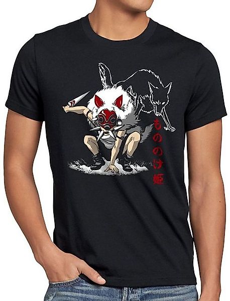style3 T-Shirt Mononoke Wolf manga anime japanisch studio ghibli günstig online kaufen