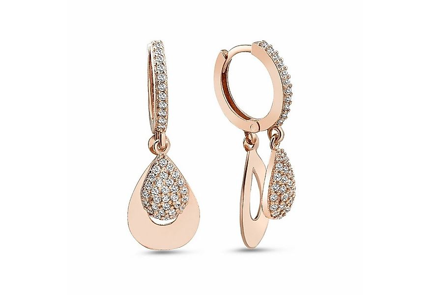 dKeniz Paar Ohrhänger 925/- Sterling Silber rosévergoldet Eleganz Ohrring günstig online kaufen