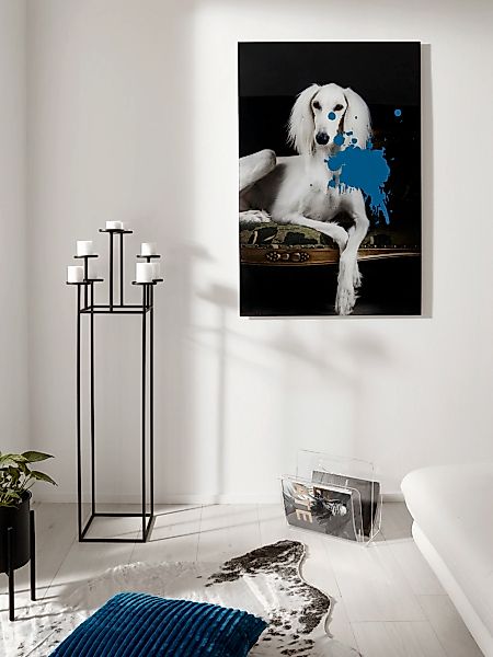 queence Acrylglasbild »Hund mit Farbklecks« Formen   Gemälde   Haustiere günstig online kaufen