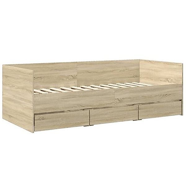 vidaXL Gästebett Gästebett Tagesbett mit Schubladen Sonoma Eiche 90x200 cm günstig online kaufen