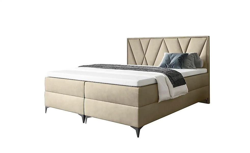 Boxbett mit Bettkasten Vella ¦ beige ¦ Maße (cm): B: 140 H: 110 Betten > Ko günstig online kaufen