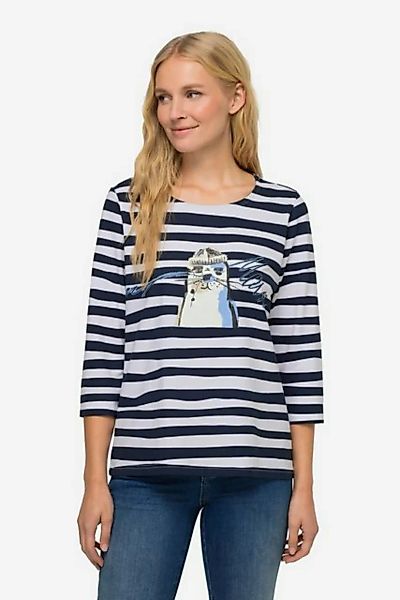 Laurasøn Rundhalsshirt T-Shirt Regular Fit Wellenringel günstig online kaufen