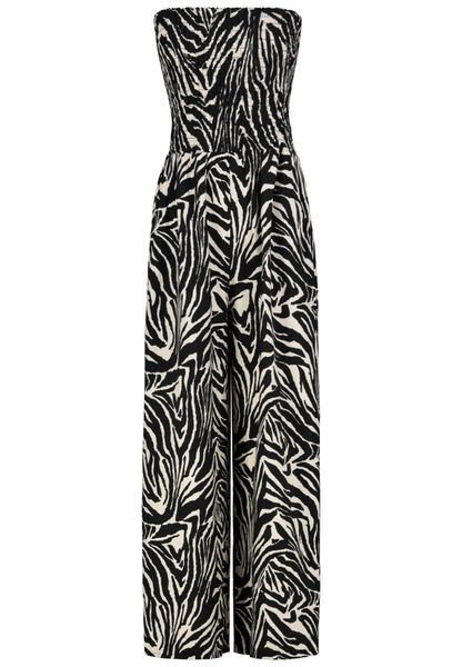 SUBLEVEL Jumpsuit Tiermuster mit trägerlosem Design günstig online kaufen