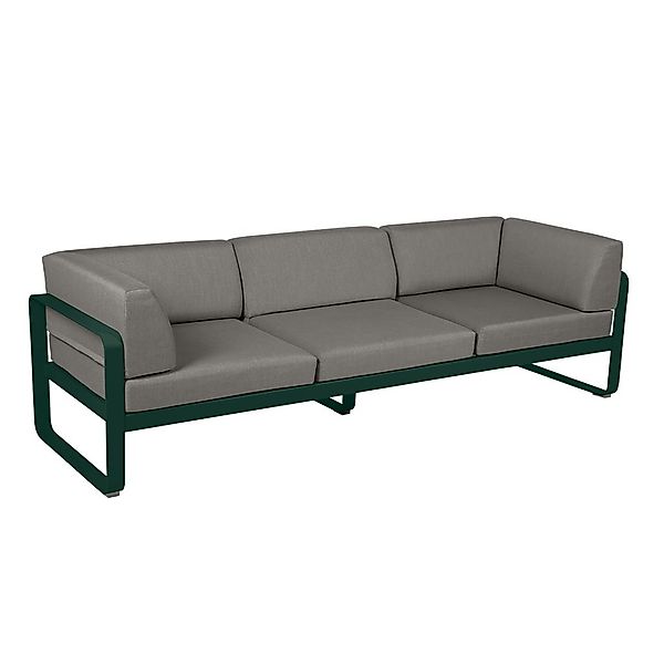 Bellevie 3-Sitzer Club Sofa Outdoor 02 Zederngrün B8 Taupegrau günstig online kaufen