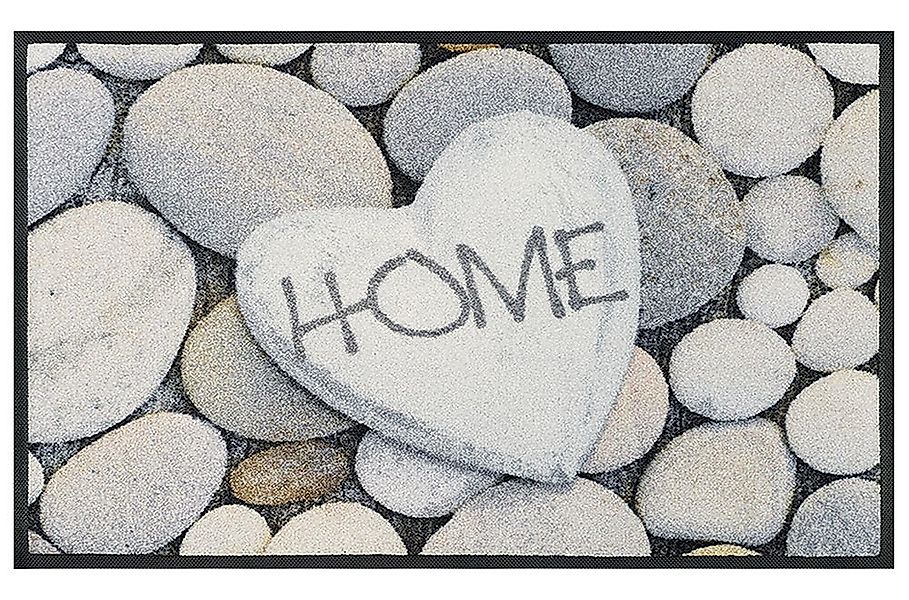 wash+dry Fußmatte Pebble Stones waschbar 40x60cm günstig online kaufen