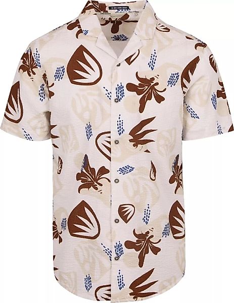 No Excess Short Sleeve Hemd Seersucker Beige - Größe 3XL günstig online kaufen