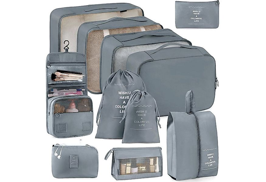 OSTWOLKE Kofferorganizer 11-teilig Koffer Organizer Set Packing Cubes für U günstig online kaufen