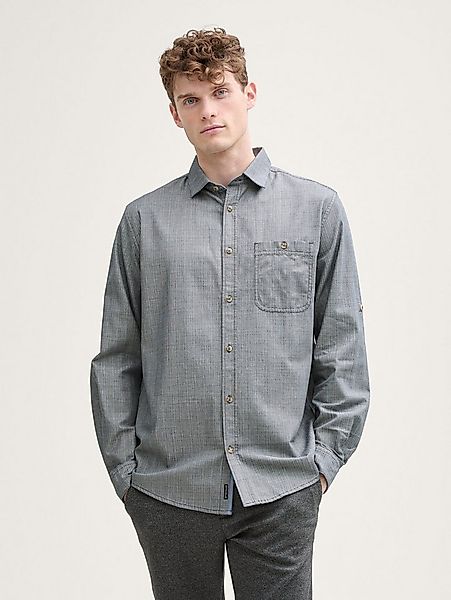 TOM TAILOR Langarmhemd Blusen & Shirts Regular Fit Hemd mit verstellbarer Ä günstig online kaufen