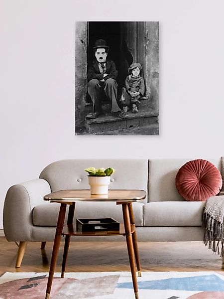 Poster / Leinwandbild - Charlie Chaplin Und Jackie Coogan günstig online kaufen