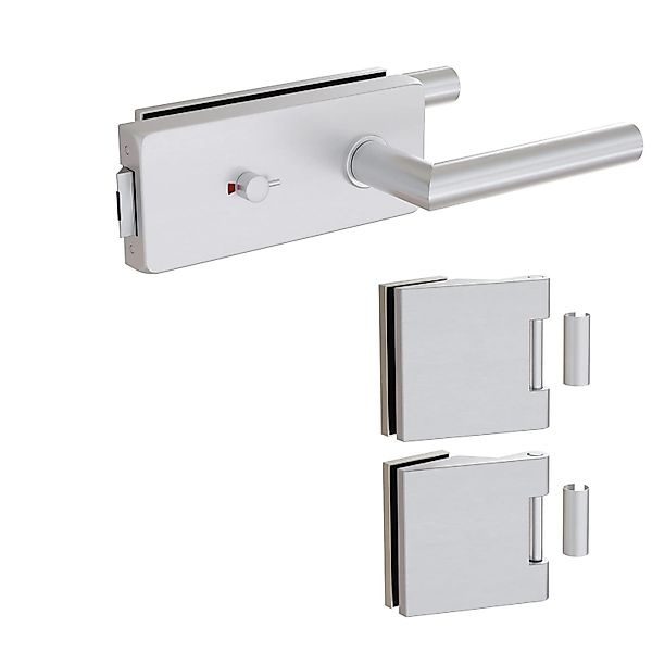 Levidor Glastürbeschlag Studio/Office Eckig Sanitär- und WC-Riegel Aluminiu günstig online kaufen