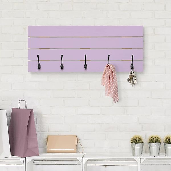 Wandgarderobe Holzpalette Unifarben Colour Lavender günstig online kaufen