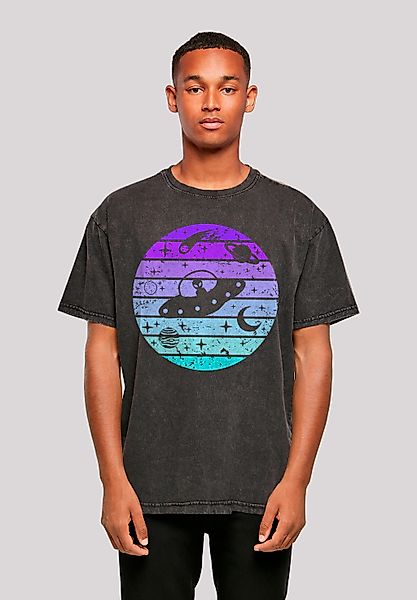 F4NT4STIC T-Shirt "Retro Alien Weltraum Sonnenuntergang" Premium Qualität günstig online kaufen