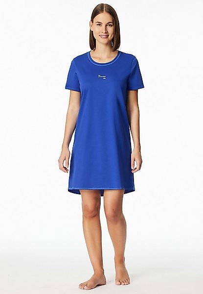 Schiesser Nachthemd Casual Essentials mit Statement-Print, Baumwolle, kurzä günstig online kaufen