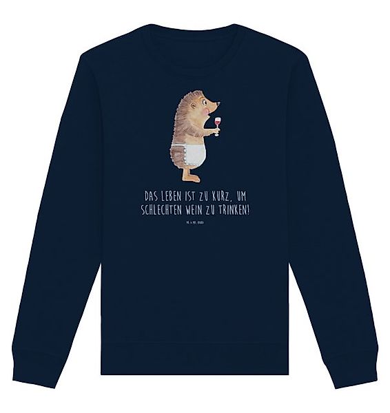 Mr. & Mrs. Panda Longpullover Igel Wein Größe L - French Navy - Geschenk, T günstig online kaufen