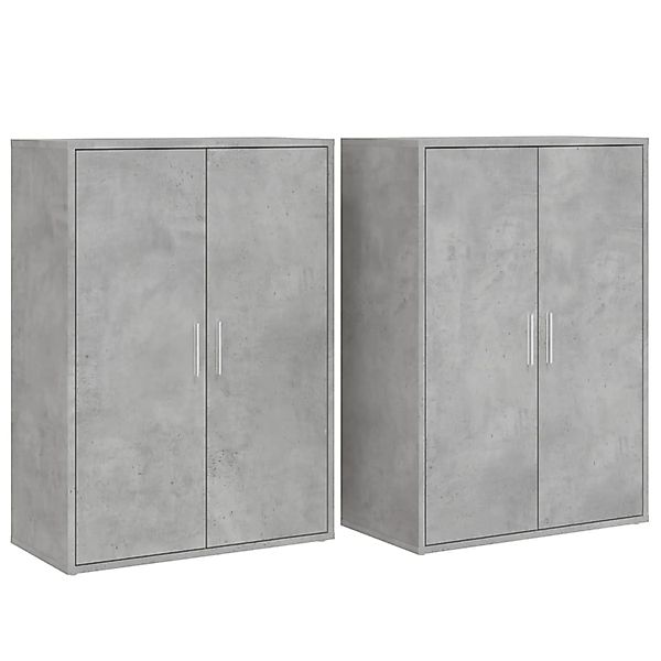 vidaXL Sideboards 2 Stk Betongrau 60x31x84 cm Holzwerkstoff 3276570 günstig online kaufen