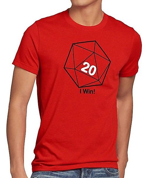 style3 T-Shirt W20 Würfel I Win rubik würfel D20 the big bang theory sheldo günstig online kaufen