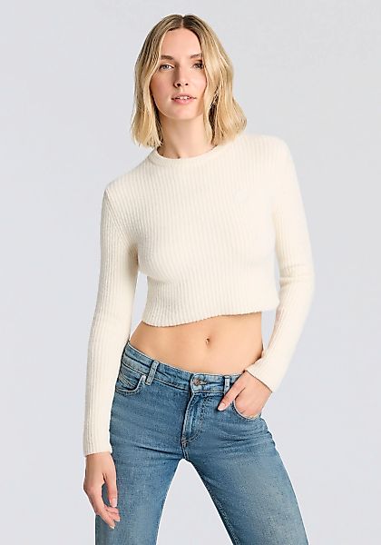 HUGO Blue Rundhalspullover "Skitty", mit Wollanteil, Slim Fit, cropped günstig online kaufen